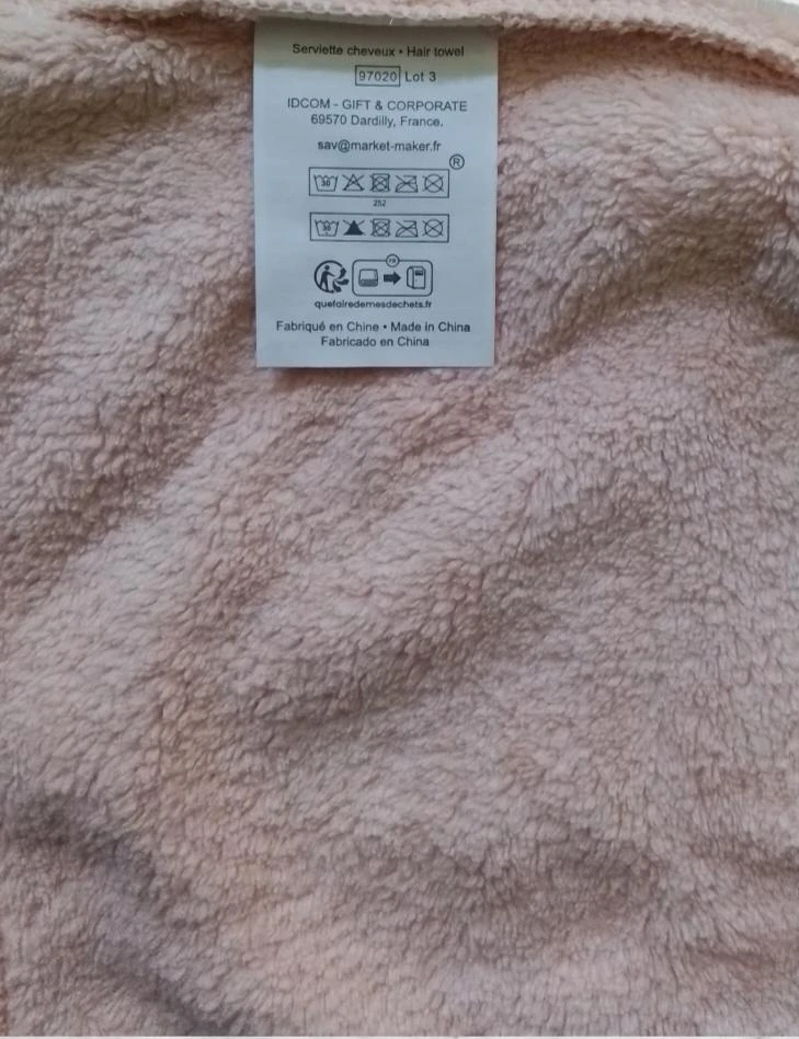 Serviette sèche cheveux rosa nova – photo 6